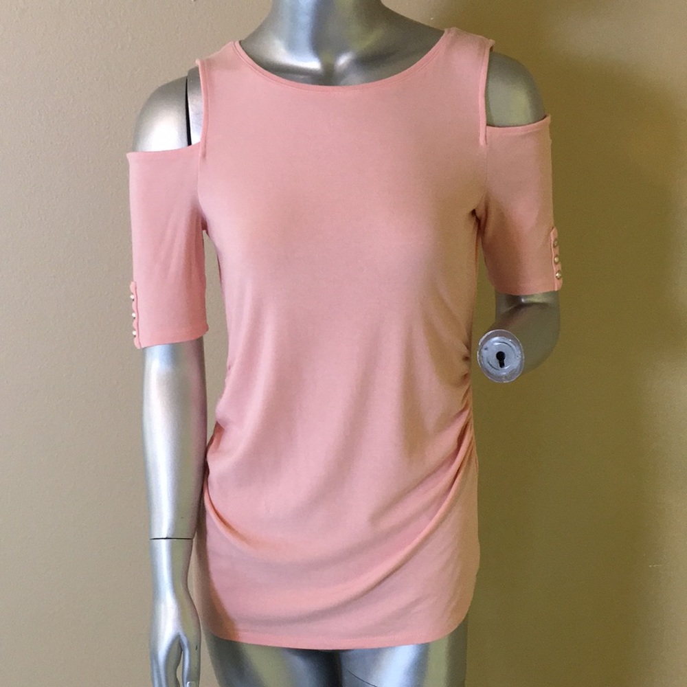 WHBM | Rio Elbow Sleeve Cold-Shoulder Top - Picture 4 of 15